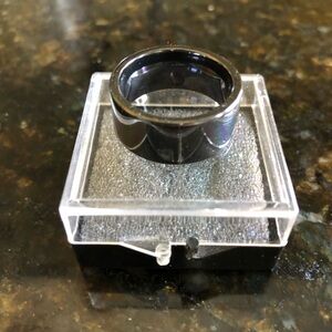 Black Ceramic Ring, Size 10